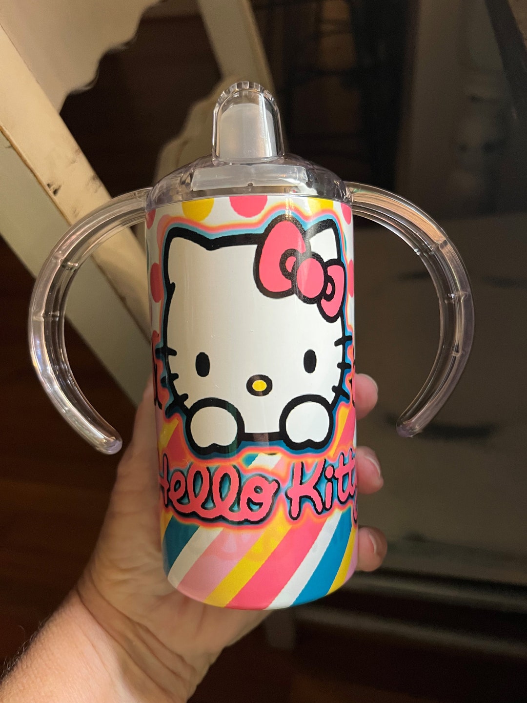 Hello Kitty Sippy Cup Etsy