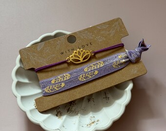Elastisches Armband Lotus Symbol Set Armband Haarband