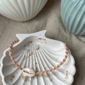 Muschel Muschelarmband Armband mit Muscheln Sommerarmband Schildkröte Seestern Fernweh