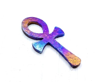 Titanium Ankh Cross Pendant - Egyptian Mythology Necklace