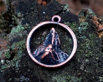 Colgante de montaña solo, Collar de montaña, Regalo para amantes de la montaña, Joyería de montaña, Collar de viaje, Collar de aventura, Montañas