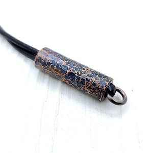 Copper Cylinder Pendant - Steampunk Copper Necklace for Steampunk Entusiasts, Steampunk outfit, Copper jewelry, Steampunk copper