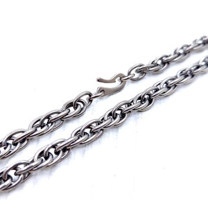 Genuine titanium handmade chain, titanium mens chain, titanium chain, industrial jewellery, Pure titanium chain, Brutalist titanium