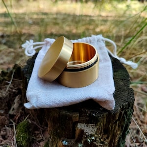 Capsula in ottone: custodia versatile EDC, attrezzatura di sopravvivenza e portapillole nascosto, EDC di sopravvivenza, scatola di fiammiferi, urna per ceneri in ottone