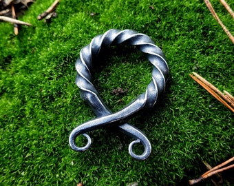 Forged Twisted Troll Cross: Medieval Scandinavian Pendant - Viking Norse Amulet for Protection and Pagan Symbolism in Unique Forged Design