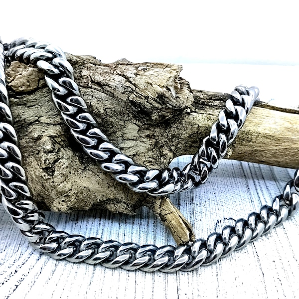 Genuine titanium handmade bold chain, 14mm titanium chain, thick titanium chain, industrial jewellery,Pure titanium chain,Brutalist titanium