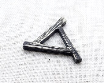Solid Silver Valknut Pendant, Pagan Witchy Jewelry
