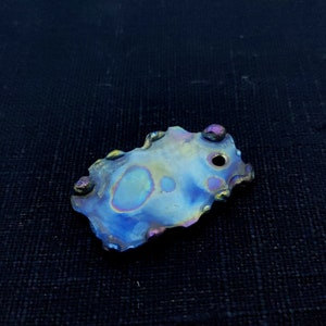 rainbow titanium pendant, Lightweight titanium jwelry, Rainbow titanium ingot pendant, Hypoallergenic jewelry, Titanium brutalist necklace