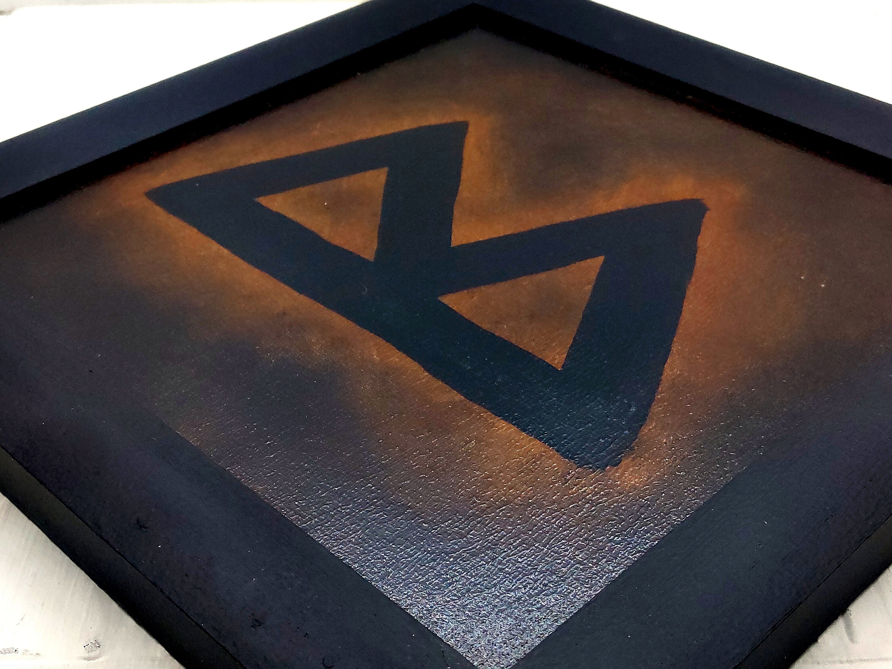 Oil Painted Berkano Rune Scandinavian Wall Decor Viking Art Etsy