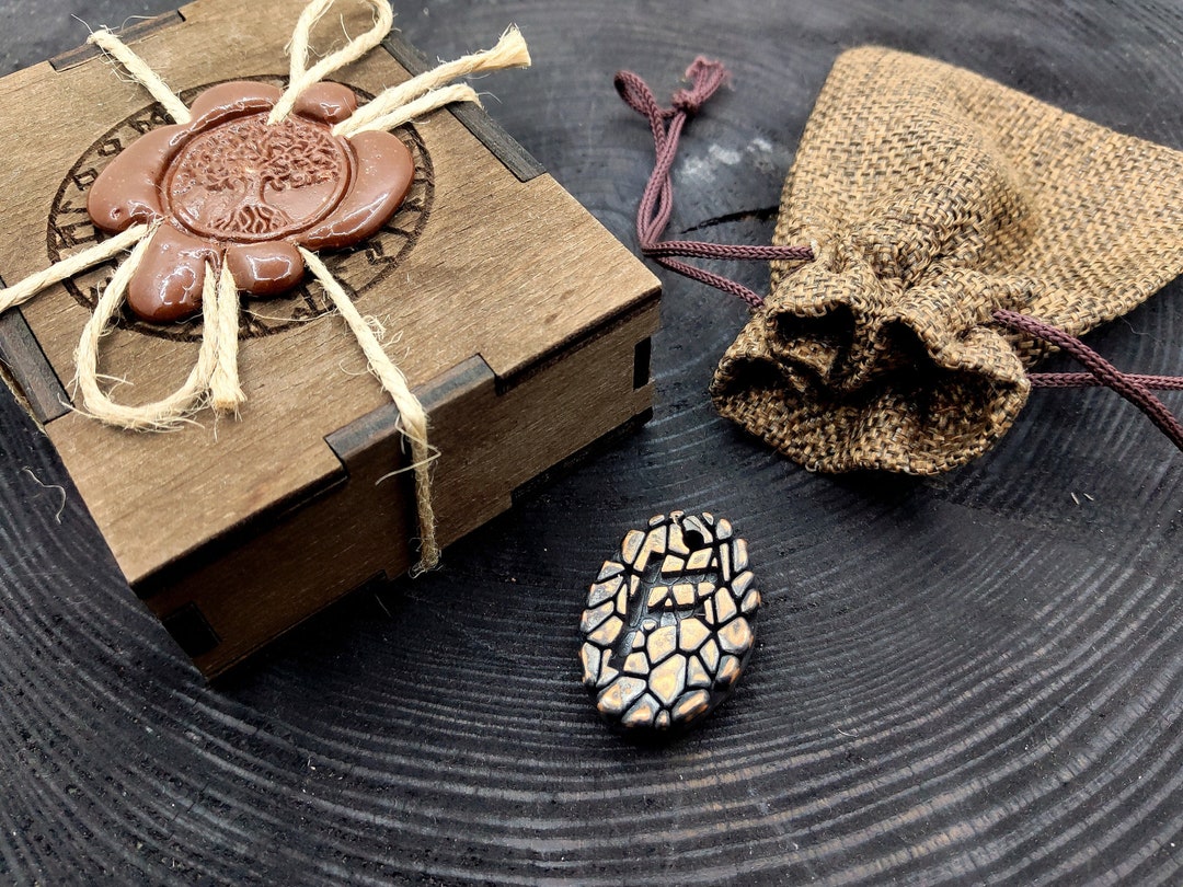 Fehu Rune Locket Electroformed Copper Fehu Rune Pendant, Viking Necklace - Etsy