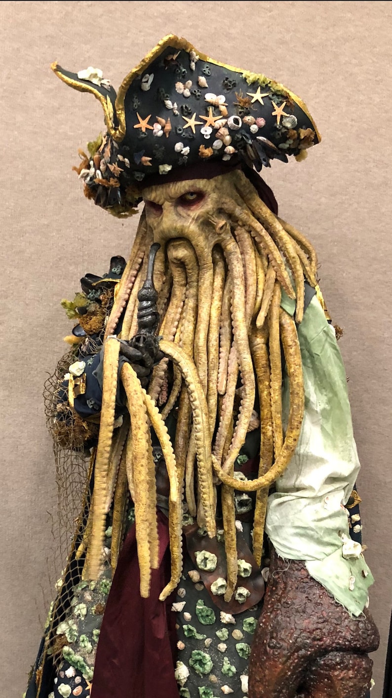 Davy Jones Mask Pirates of the Caribbean Mask Costume Etsy
