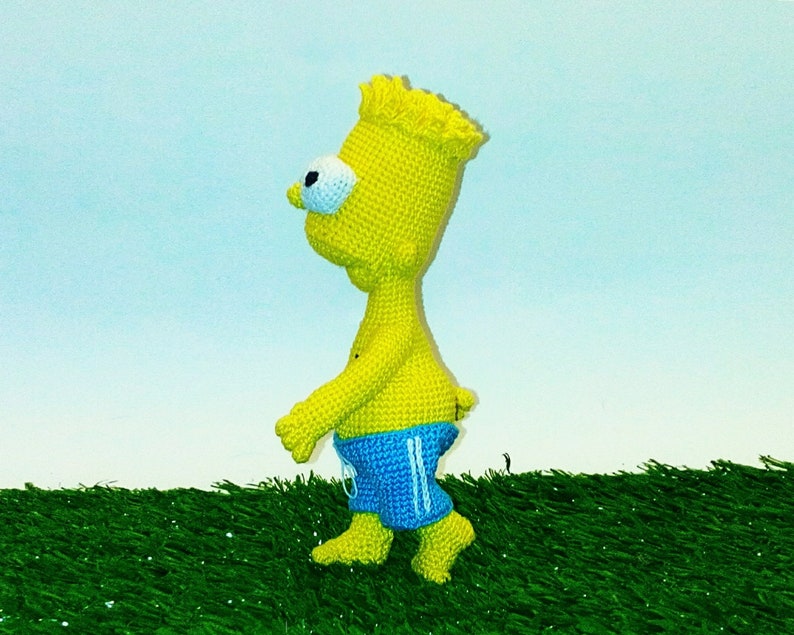 Amigurumi crochet pattern Bart Simpson. Cartoon character