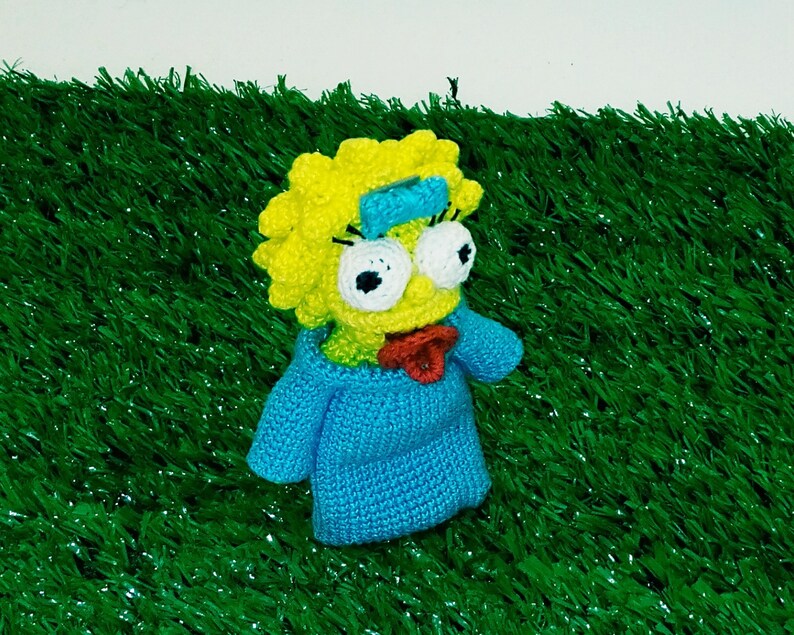 Amigurumi Crochet Pattern Maggie Simpson. Cartoon Character Etsy