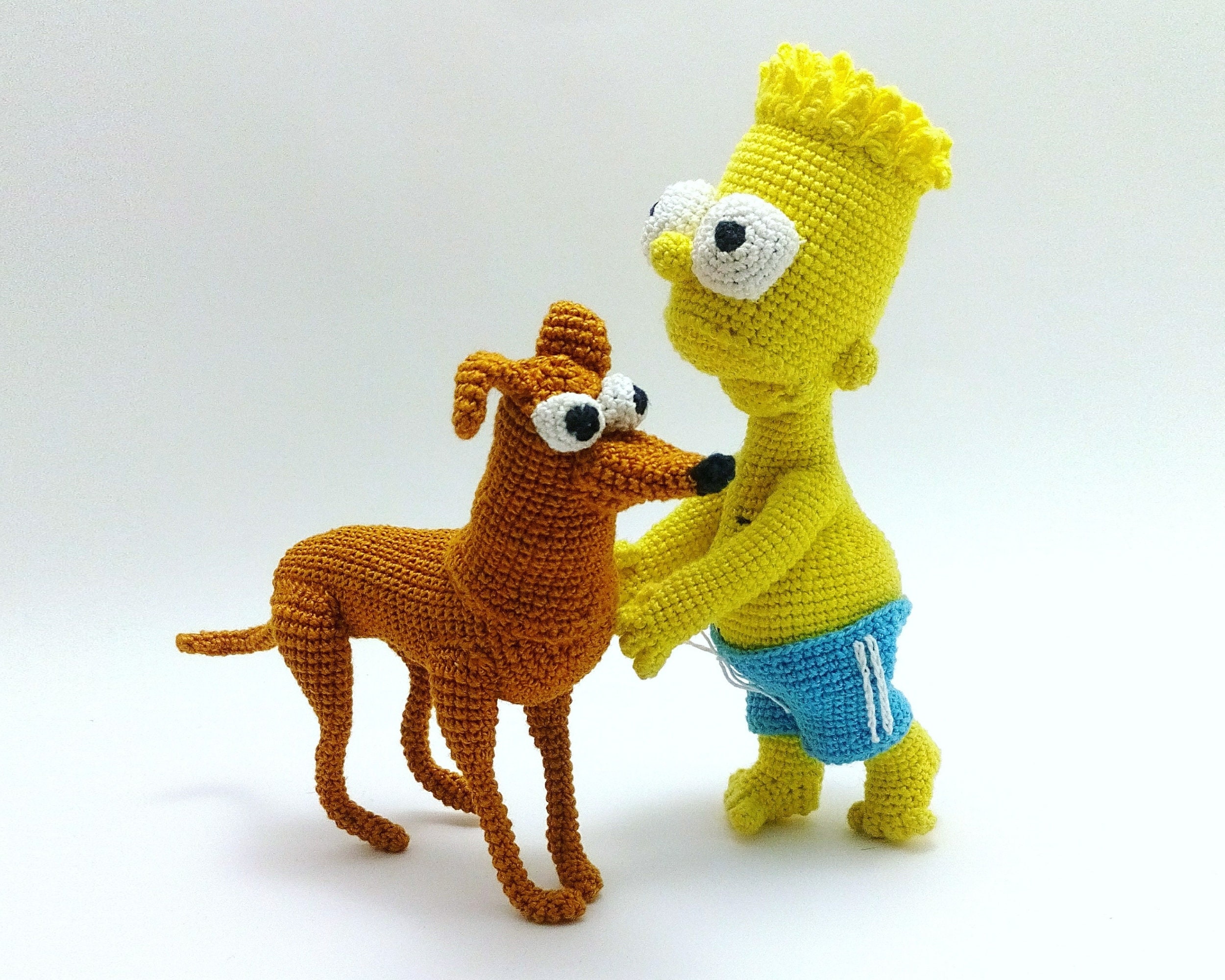 2 Amigurumi Crochet Patterns. Bart Simpson and his dog. Etsy