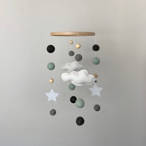 Bassinet mobile, mobile baby, baby mobile, nursery decor, mobile baby, children, children's room, gift, birth, felt mobile, stars, balls