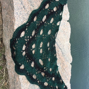 Green and Black Virus Shawl