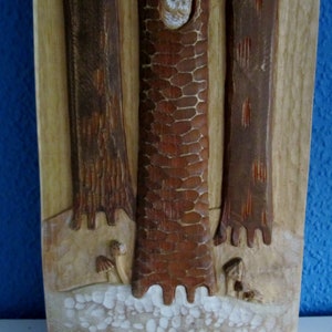 Tree, wall relief trees, wood painting image 2