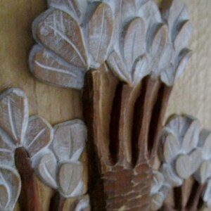 Tree, wall relief trees, wood painting image 4