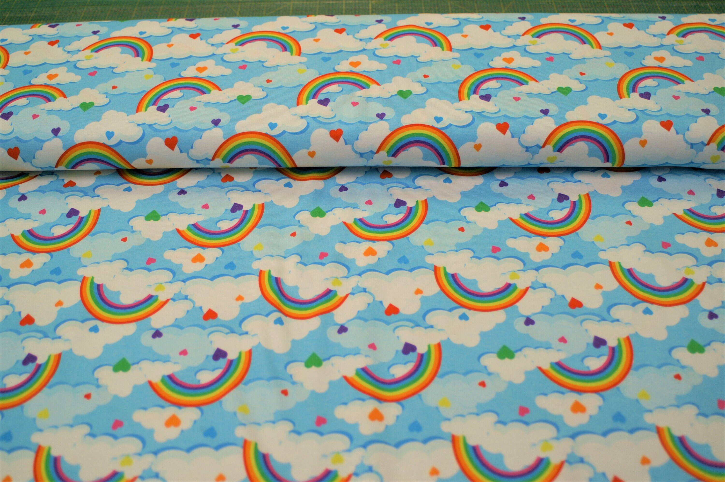 Jersey fabric rainbow cotton jersey by the metre 1200 Etsy
