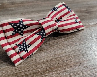 Fourth of July/American Flag Bowtie or Hair Bow