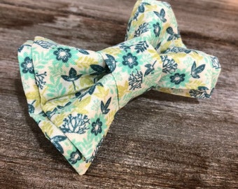 Dapper Pastel Floral Bow tie OR Hair Bow