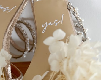Schuh Sticker Aufkleber Yes! | Brautschuhe Hochzeit Wedding