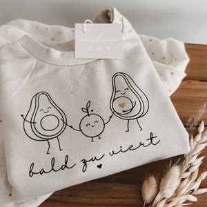 Baby/children&#39;s sweater &quot;soon to be four&quot;, various colors, sweater | sustainable made from recycled materials