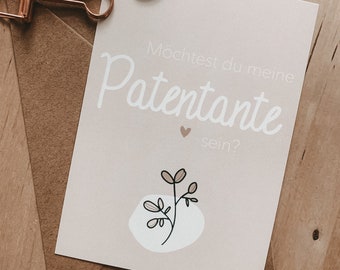 Godmother ask | card (+ envelope)