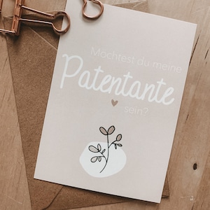 Patentante Karte (+ Umschlag) | Möchtest du meine Patentante sein