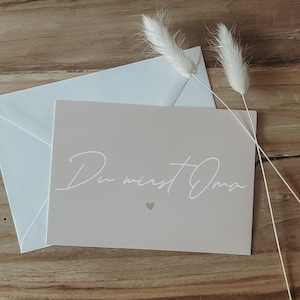 Du wirst Oma Postkarte Baby Ankündigung