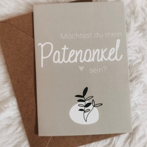Patenonkel Karte (+ Umschlag) | Möchtest du mein Patenonkel sein?