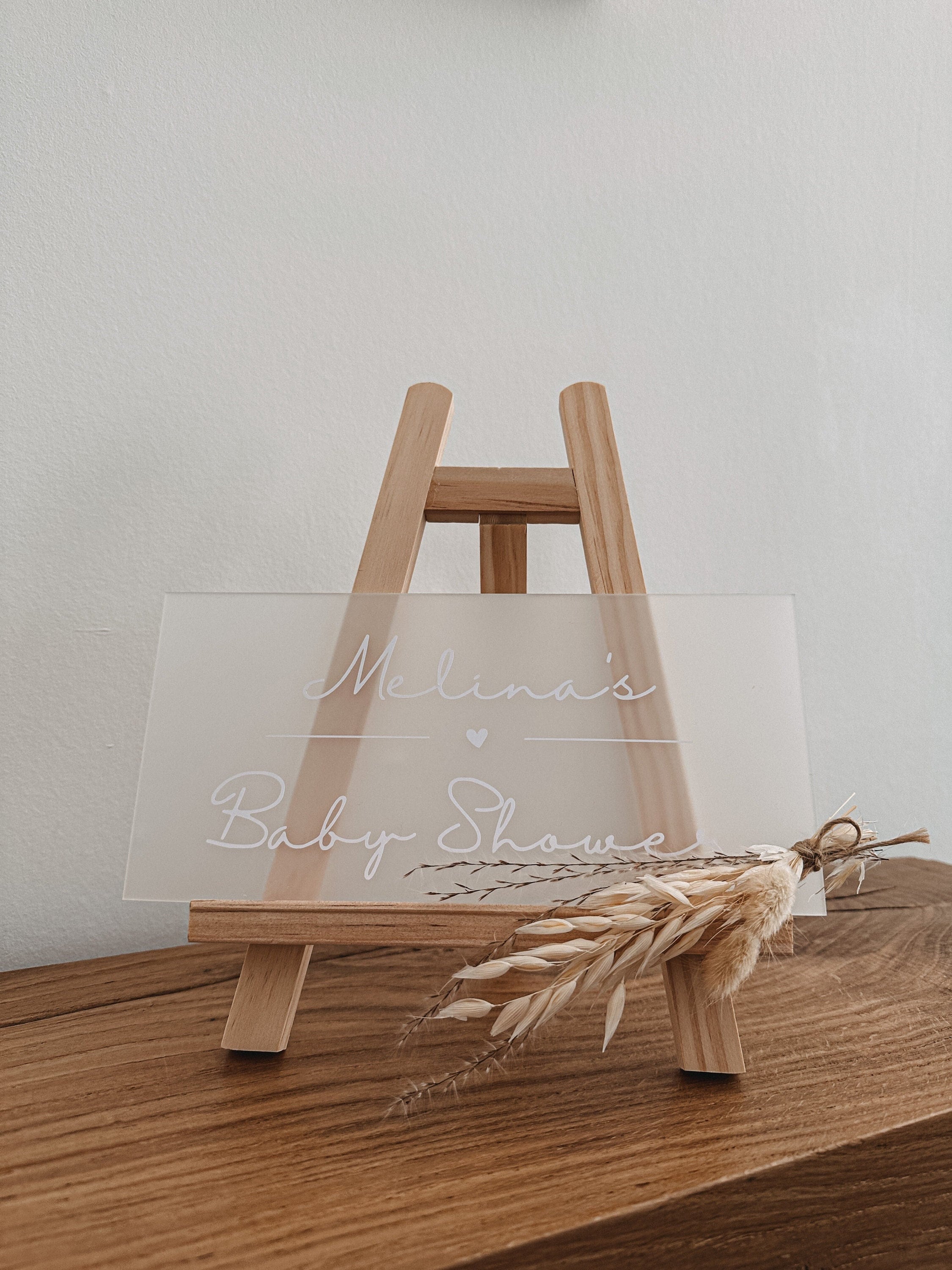 Tischschild Mit Staffelei – 'Please Use Hand Sanitizer', Floraler Aquarell-Hintergrund, 15,2 X 20,3 Cm
