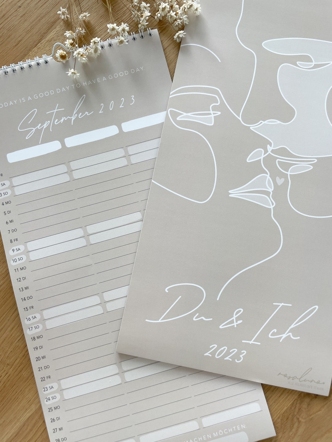 Partnerkalender 2023 Du & Ich Familienplaner - Etsy.de