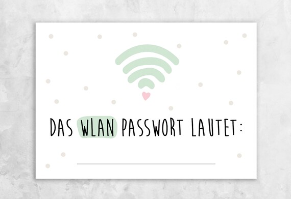 Postcard Wi Fi Password Etsy