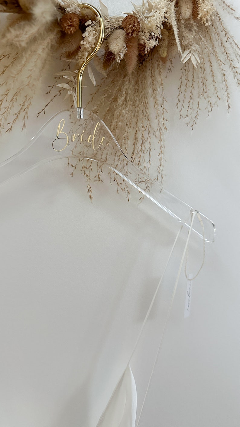 Premium clothes hanger personalized, bride Bride Groom image 2