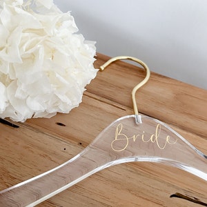 Premium clothes hanger personalized, bride Bride Groom image 3