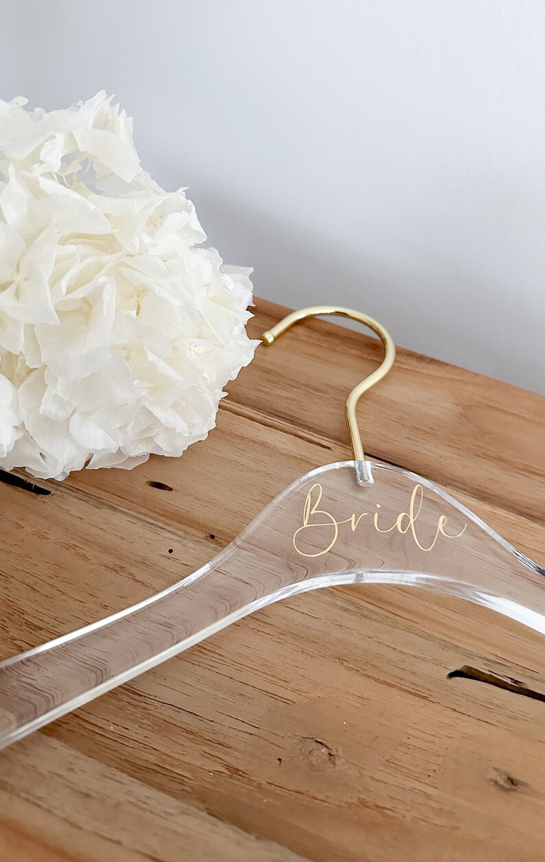 Premium clothes hanger personalized, bride Bride Groom image 3