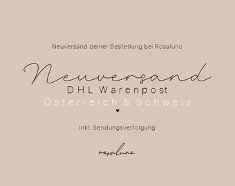 Neuversand deiner Bestellung | DHL Warenpost (international)