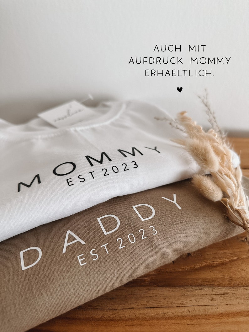 DADDY Shirt personalized with year olive green, size S image 6