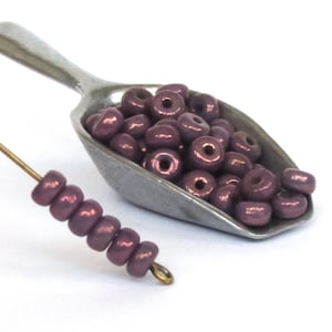 4mm VEGA Purple Czech Glass Rondelle Beads, 120 pcs or 600 pcs Glass Spacer Beads