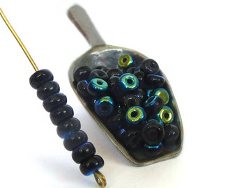 4mm Vitrail Jet Black Czech Glass Rondelle Beads, 120 or 600pcs Glass Spacer Beads for Jewelry Making