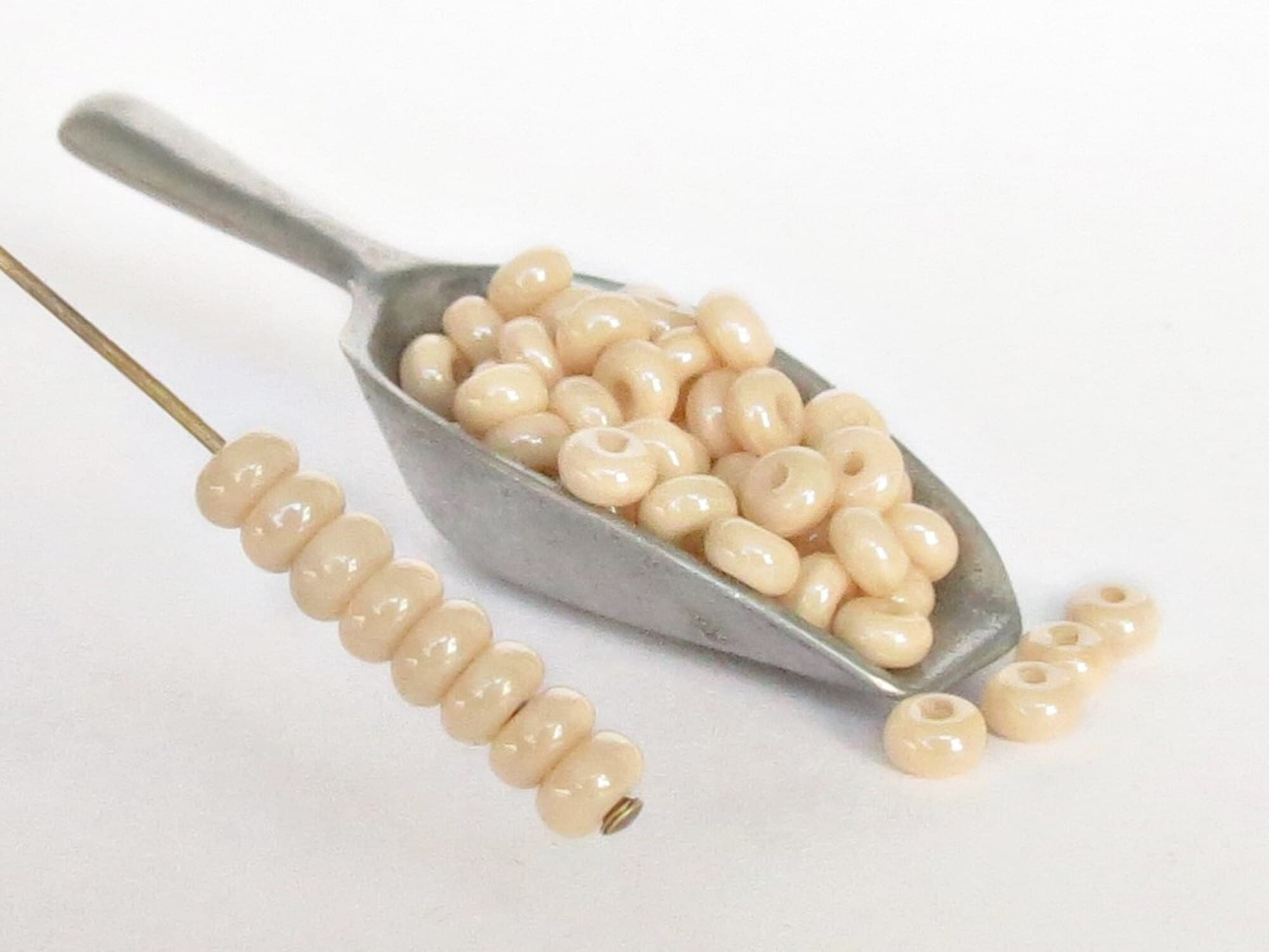 4mm Czech Glass Beads Rondelle Chalk Beige, 120pcs or 600 pcs Glass Spacer Beads