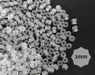 Perline Di Vetro Ceco Pressate: 500 Pezzi, 3-4-6 Mm, Nero E Argento, Per Gioielli Fai Da Te