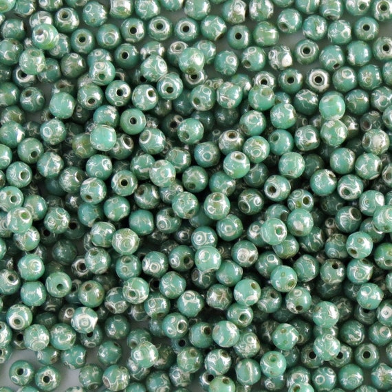 BEADS BULK 600 Pcs 3mm Czech Round Glass Beads Picasso Etsy