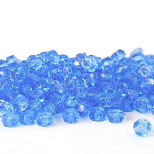 Sky Blue 4mm Czech Fire Polished Faceted Rondelle Glass Spacer Beads for Jewelry Making image 3