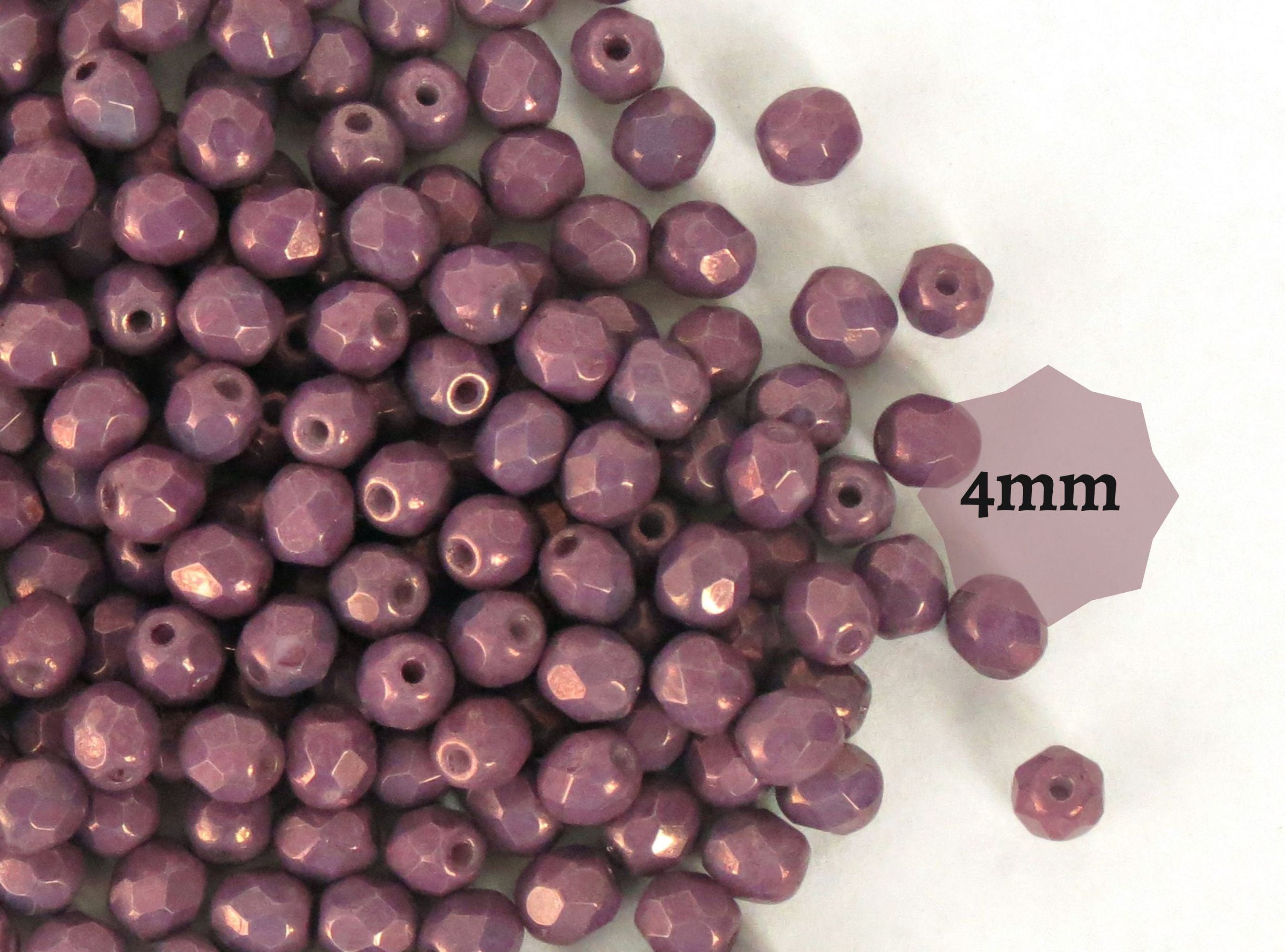 Perline di vetro piatte e sfaccettate da 6 mm (perline rondelle) - Rosso chiaro - Italia