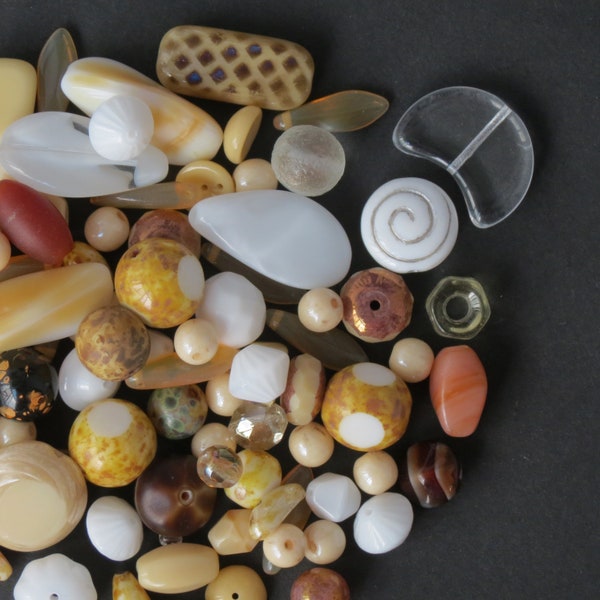 Miscela di perle di vetro da 40 gr (circa 1 1/5 oz), marrone sabbia del deserto, vetro ceco