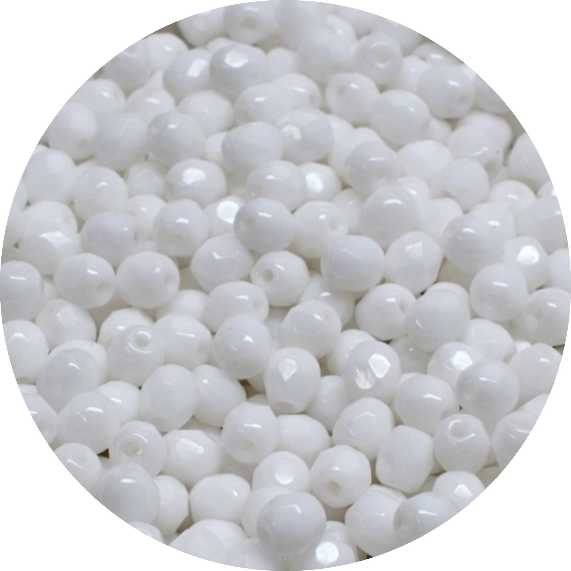 4mm Czech Fire Polished Beads, 60 or 300 pcs, Faceted Glass Beads Round