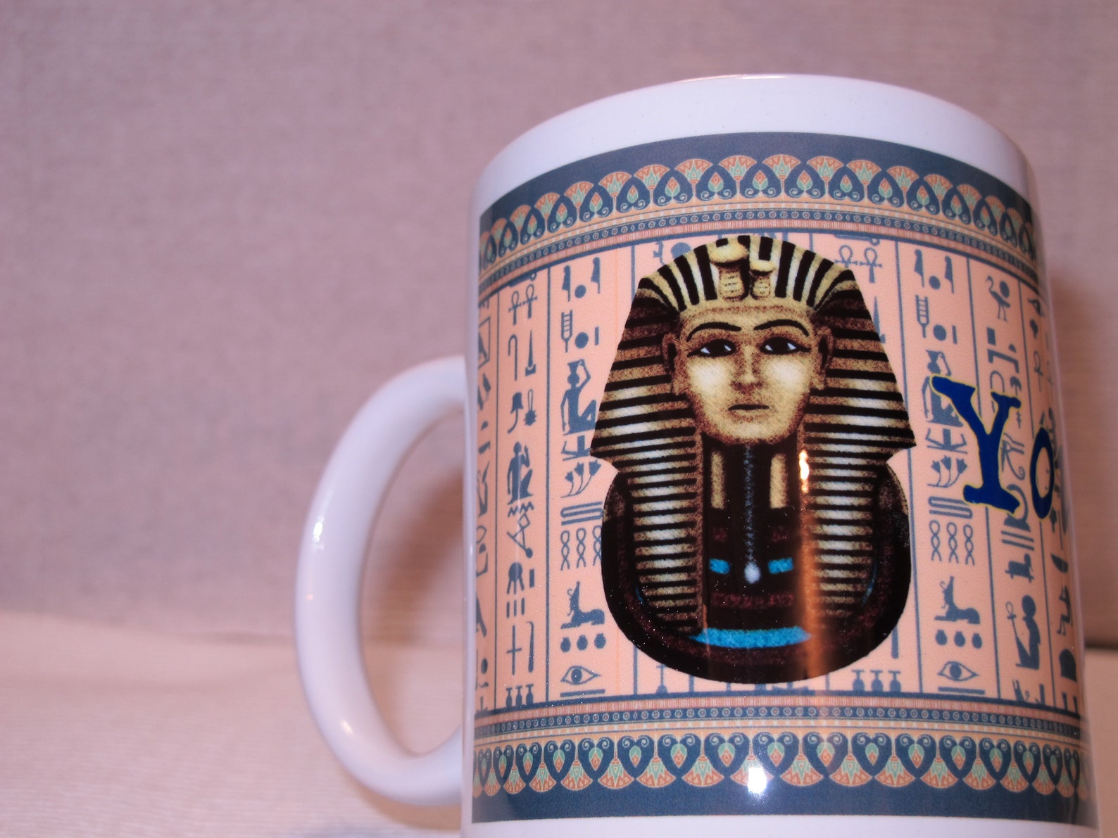 King Tut Coffee Mug Egyptian Art Custom Design Ancient Etsy