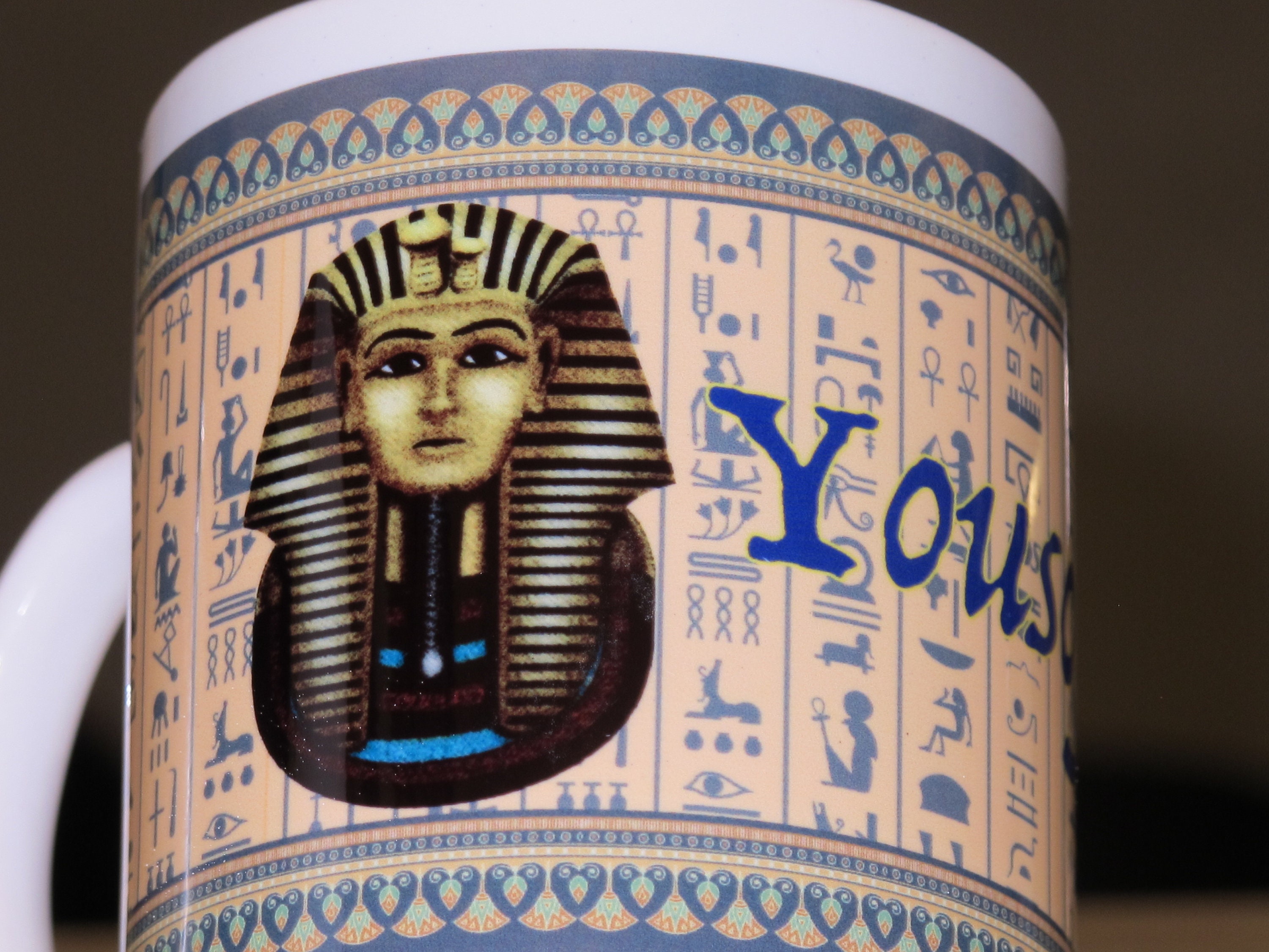 King Tut Coffee Mug Egyptian Art Custom Design Ancient Etsy UK